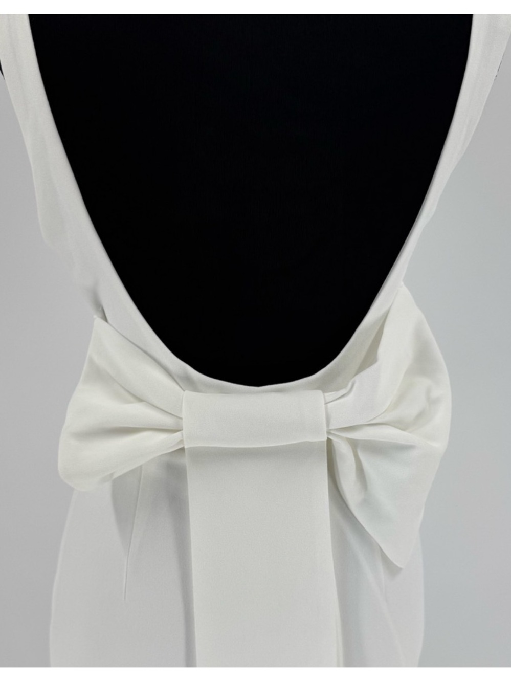 Lulus Loving Fate White Bow Square Neck Backless Maxi Long Dress, Size S, NWOT - Picture 9 of 14